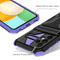 For Samsung Galaxy A52 5G / 4G Armor Card PC + TPU Shockproof Case with Card Slot & Invisible Holder(Purple)