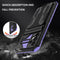 For Samsung Galaxy A52 5G / 4G Armor Card PC + TPU Shockproof Case with Card Slot & Invisible Holder(Purple)