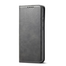 For Samsung Galaxy A50 Calf Texture Magnetic Horizontal Flip Leather Case with Holder & Card Slots & Wallet(Black)