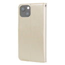 Rose Embossed Horizontal Flip PU Leather Case with Holder & Card Slots & Wallet For iPhone 13 mini(Gold)