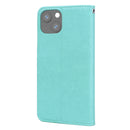 Rose Embossed Horizontal Flip PU Leather Case with Holder & Card Slots & Wallet For iPhone 13 mini(Green)