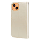 Rose Embossed Horizontal Flip PU Leather Case with Holder & Card Slots & Wallet For iPhone 13(Gold)