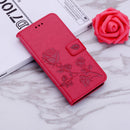 Rose Embossed Horizontal Flip PU Leather Case with Holder & Card Slots & Wallet For iPhone 13(Red)