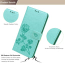 Rose Embossed Horizontal Flip PU Leather Case with Holder & Card Slots & Wallet For iPhone 13(Green)