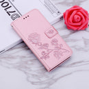 Rose Embossed Horizontal Flip PU Leather Case with Holder & Card Slots & Wallet For iPhone 13(Rose Gold)