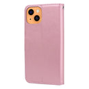 Rose Embossed Horizontal Flip PU Leather Case with Holder & Card Slots & Wallet For iPhone 13(Rose Gold)