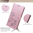 Rose Embossed Horizontal Flip PU Leather Case with Holder & Card Slots & Wallet For iPhone 13(Rose Gold)