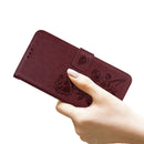Rose Embossed Horizontal Flip PU Leather Case with Holder & Card Slots & Wallet For iPhone 13 Pro(Brown)