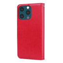 Rose Embossed Horizontal Flip PU Leather Case with Holder & Card Slots & Wallet For iPhone 13 Pro Max(Red)