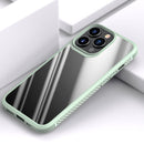 MG Series Carbon Fiber TPU + Clear PC Four-corner Airbag Shockproof Case For iPhone 13 Pro Max(Green)