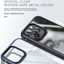 MG Series Carbon Fiber TPU + Clear PC Four-corner Airbag Shockproof Case For iPhone 13 Pro Max(Green)
