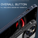 MG Series Carbon Fiber TPU + Clear PC Four-corner Airbag Shockproof Case For iPhone 13 Pro Max(Blue)