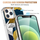High Translucent Electroplating Flower Pattern TPU + PC Shockproof Case For iPhone 13(Color Banana Leaf)