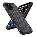 iPAKY MG Series Carbon Fiber TPU + PC Shockproof Case For iPhone 13(Black)
