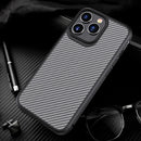 iPAKY MG Series Carbon Fiber TPU + PC Shockproof Case For iPhone 13(Black)