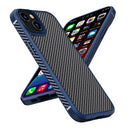 iPAKY MG Series Carbon Fiber TPU + PC Shockproof Case For iPhone 13(Blue)