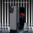 For iPhone 13 Pro iPAKY MG Series Carbon Fiber TPU + PC Shockproof Case (Blue)