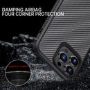 For iPhone 13 Pro iPAKY MG Series Carbon Fiber TPU + PC Shockproof Case (Blue)