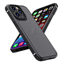 iPAKY MG Series Carbon Fiber TPU + PC Shockproof Case For iPhone 13 Pro Max(Black)