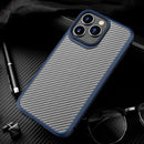 iPAKY MG Series Carbon Fiber TPU + PC Shockproof Case For iPhone 13 Pro Max(Blue)