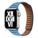 Slimming Loop Magnetic Watch Band For Apple Watch Series 7 41mm / 6&SE&5&4 40mm / 3&2&1 38mm(Chrysanthemum Blue)