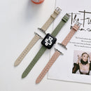 Checkered Leather Watch Band Watch Band For Apple Watch Series 7 41mm/6&SE&5&4 40mm/3&2&1 38mm(Pink)