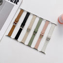 Checkered Leather Watch Band Watch Band For Apple Watch Series 7 41mm/6&SE&5&4 40mm/3&2&1 38mm(Pink)