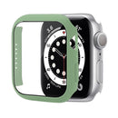 Shockproof PC Protective Case with Tempered Glass Film For Apple Watch Series 7 41mm(Mint Green)