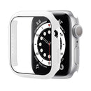 Shockproof PC Protective Case with Tempered Glass Film For Apple Watch Series 7 45mm(White)