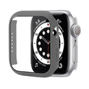 Shockproof PC Protective Case with Tempered Glass Film For Apple Watch Series 7 45mm(Grey)