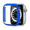 Shockproof PC Protective Case with Tempered Glass Film For Apple Watch Series 7 45mm(Dark Blue)