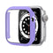 Shockproof PC Protective Case with Tempered Glass Film For Apple Watch Series 7 45mm(Purple)