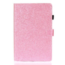 For iPad 10.2 / 10.5 Varnish Glitter Powder Horizontal Flip Leather Case with Holder & Card Slot(Pink)