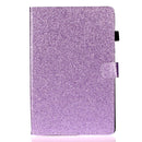 For iPad 10.2 / 10.5 Varnish Glitter Powder Horizontal Flip Leather Case with Holder & Card Slot(Purple)