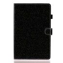For iPad 10.2 / 10.5 Varnish Glitter Powder Horizontal Flip Leather Case with Holder & Card Slot(Black)