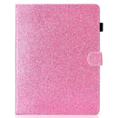 For iPad 2 / 3 / 4 Varnish Glitter Powder Horizontal Flip Leather Case with Holder & Card Slot(Pink)