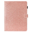 For iPad 2 / 3 / 4 Varnish Glitter Powder Horizontal Flip Leather Case with Holder & Card Slot(Rose Gold)