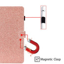For iPad 2 / 3 / 4 Varnish Glitter Powder Horizontal Flip Leather Case with Holder & Card Slot(Rose Gold)