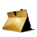 For iPad 2 / 3 / 4 Varnish Glitter Powder Horizontal Flip Leather Case with Holder & Card Slot(Gold)