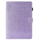 For iPad Air / Air 2 / iPad 9.7 Varnish Glitter Powder Horizontal Flip Leather Case with Holder & Card Slot(Purple)