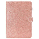 For iPad Air / Air 2 / iPad 9.7 Varnish Glitter Powder Horizontal Flip Leather Case with Holder & Card Slot(Rose Gold)
