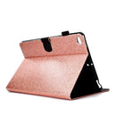 For iPad Air / Air 2 / iPad 9.7 Varnish Glitter Powder Horizontal Flip Leather Case with Holder & Card Slot(Rose Gold)