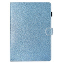 For iPad Air / Air 2 / iPad 9.7 Varnish Glitter Powder Horizontal Flip Leather Case with Holder & Card Slot(Blue)