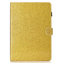For iPad Air / Air 2 / iPad 9.7 Varnish Glitter Powder Horizontal Flip Leather Case with Holder & Card Slot(Gold)