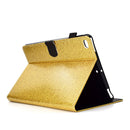 For iPad Air / Air 2 / iPad 9.7 Varnish Glitter Powder Horizontal Flip Leather Case with Holder & Card Slot(Gold)