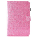 For iPad Mini 1/2/3/4/5 Varnish Glitter Powder Horizontal Flip Leather Case with Holder & Card Slot(Pink)