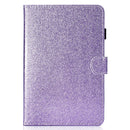 For iPad Mini 1/2/3/4/5 Varnish Glitter Powder Horizontal Flip Leather Case with Holder & Card Slot(Purple)