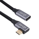 Elbow USB-C / Type-C Male to USB-C / Type-C Female Transmission Data Cable, Cable Length:2m