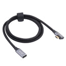 Elbow USB-C / Type-C Male to USB-C / Type-C Female Transmission Data Cable, Cable Length:2m