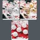 5 PCS Christmas Theme Shooting Props Christmas Balls Ornaments Jewelry Background Photography Photo Props(Silver)
